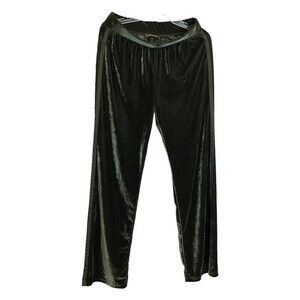 Serena Williams Signature Statement Velour Lounge Pants Dark Green Size Medium M